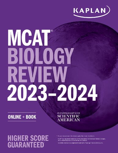 ﻿بررسی زیست شناسی MCAT 2023-2024: کتاب آنلاین (آمادگی آزمون کاپلان)