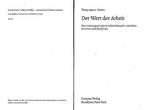 ﻿ارزش کار: اصل عملکرد در مبارزات صنعتی بین مرکز و حاشیه
