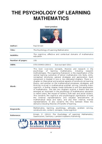 ﻿روانشناسی یادگیری ریاضی