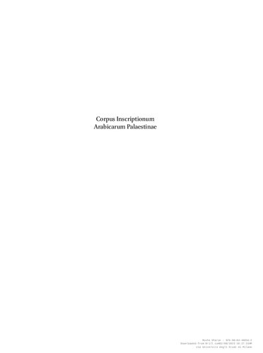 ﻿Corpus Inscriptionum Arabicarum Palaestinae، جلد هفتم: ج (2) اورشلیم 1