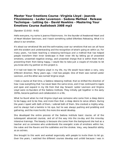 ﻿انتخاب آزادی (تسلط بر احساسات)