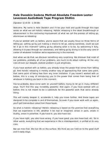 ﻿رونوشت دوره روش Sedona کامل Hale Dwoskin -- روش Sedona: کلید شما برای شادی پایدار، موفقیت، آرامش و رفاه عاطفی (شومیز)