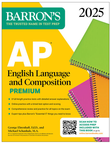 ﻿AP English Language and Composition Premium 2025: 8 تست تمرینی بررسی جامع تمرین آنلاین