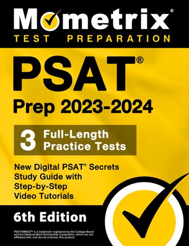 ﻿PSAT Prep 2023-2024 - 3 تست تمرینی تمام طول: راهنمای مطالعه جدید دیجیتال اسرار PSAT با آموزش های ویدئویی گام به گام