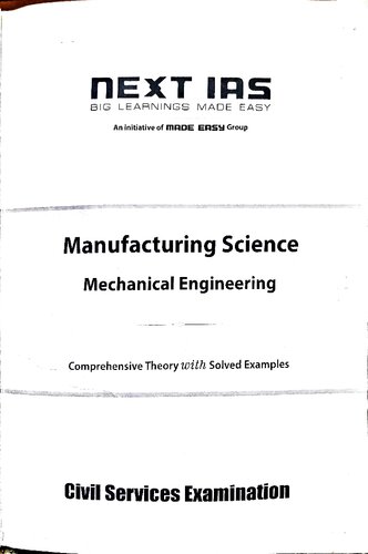 ﻿علم ساخت UPSC CSE Mechanical Engineering مواد مطالعه پستی اختیاری توسط NEXT IAS