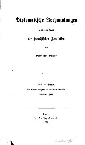 ﻿مذاکرات دیپلماتیک از زمان انقلاب فرانسه / کنگره رستات و ائتلاف دوم