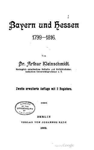 ﻿بایرن و هسی 1799 - 1816