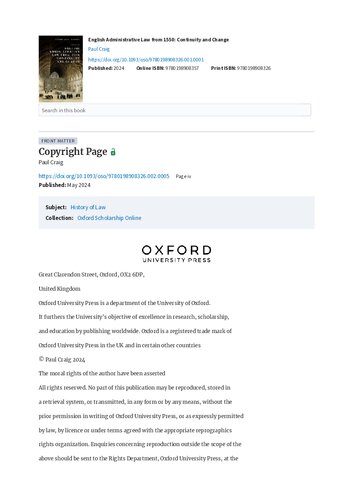 ﻿حقوق اداری انگلیسی از 1550: تداوم و تغییر