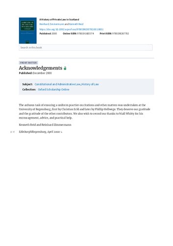 ﻿تاریخچه حقوق خصوصی در اسکاتلند 1 - مقدمه و مالکیت