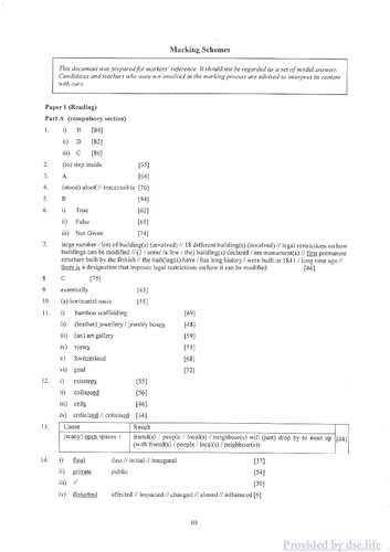 ﻿HKDSE English Language 2020: طرح علامت گذاری