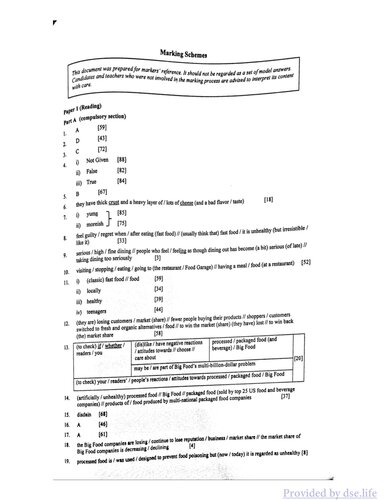 ﻿HKDSE English Language 2021: Marking Scheme