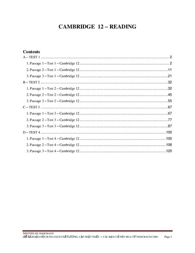﻿کمبریج آیلتس 12 را توضیح دهید - خواندن