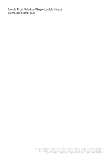 ﻿دموکراسی افشا می کند. در برابر انحلال ملایم یک روش سیاسی زندگی