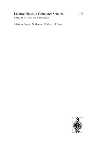 ﻿ECOOP '93 - برنامه نویسی شی گرا: هفتمین کنفرانس اروپایی، Kaiserslautern، آلمان، 26-30 ژوئیه، 1993. مجموعه مقالات (یادداشت های سخنرانی در علوم کامپیوتر، 707)