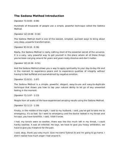 ﻿رونوشت‌های تماس‌های پشتیبانی روش Sedona (سوزان سیفرت) (2024)