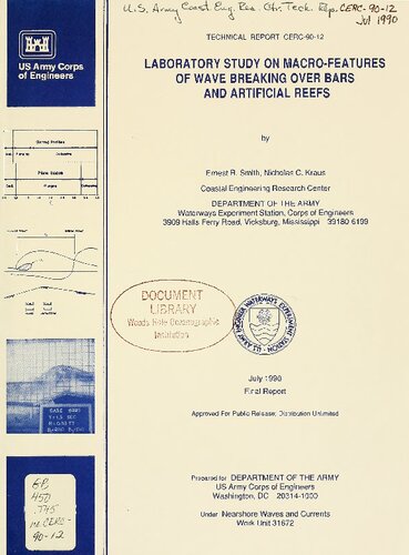 ﻿مطالعه آزمایشگاهی در ماکرو - ویژگی‌های شکست موج از روی میله‌ها و صخره‌های مصنوعی