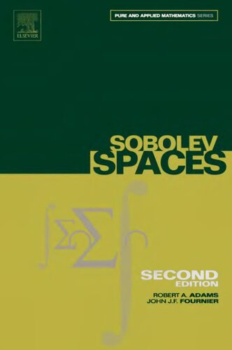 ﻿فضاهای Sobolev (دوره 140) (ریاضیات خالص و کاربردی ، دوره 140)