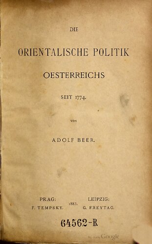 ﻿سیاست شرقی اتریش از سال 1774