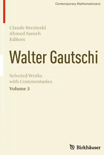 ﻿والتر گاتشی ، جلد 3: آثار منتخب با تفسیرها (ریاضیدانان معاصر)
