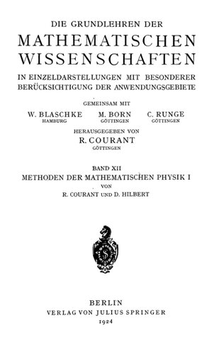 ﻿Methoden der Mathematischen Physik 1