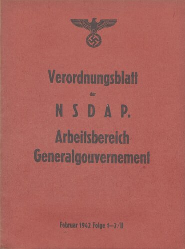 ﻿جزوه دستور NSDAP. اداره کل دولت
