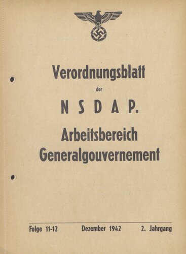 ﻿جزوه دستور NSDAP. اداره کل دولت
