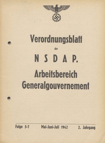 ﻿جزوه دستور NSDAP. اداره کل دولت