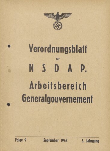 ﻿جزوه دستور NSDAP. اداره کل دولت