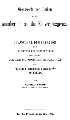 ﻿مقادیر حدی سری ها هنگام نزدیک شدن به حد همگرایی