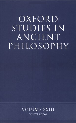 ﻿مطالعات آکسفورد در فلسفه باستان جلد XXIII: زمستان 2002: 23