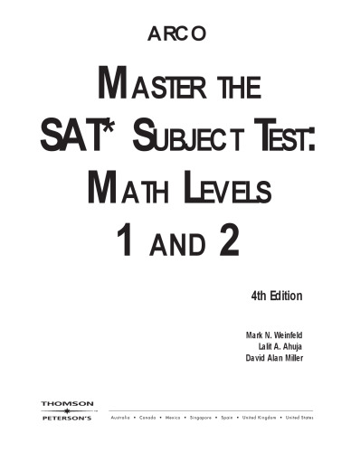 ﻿SAT II Success MATH 1C و 2C 2002 (SAT II Success پترسون)