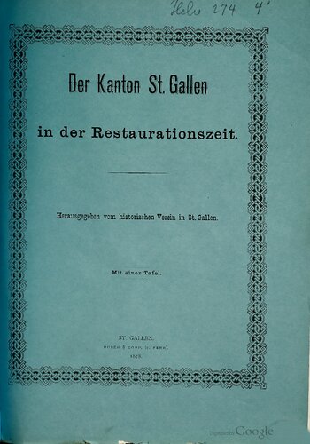 ﻿کانتون سنت گالن در دوره بازسازی