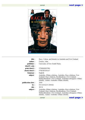 ﻿نژاد، رنگ و هویت در استرالیا و نیوزیلند