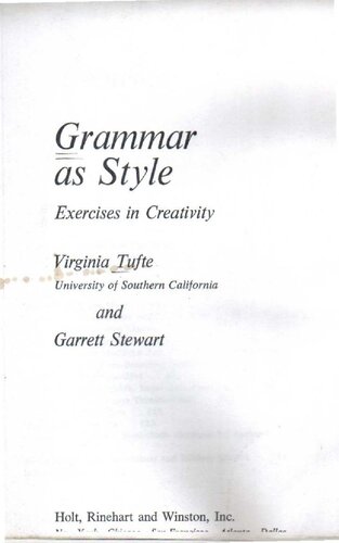 ﻿گرامر به عنوان سبک: تمرینات خلاقیت