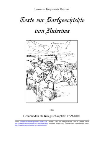 ﻿Graubünden به عنوان یک تئاتر جنگ 1799-1800