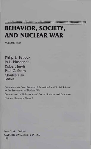﻿رفتار، جامعه و جنگ هسته ای، جلد. 2