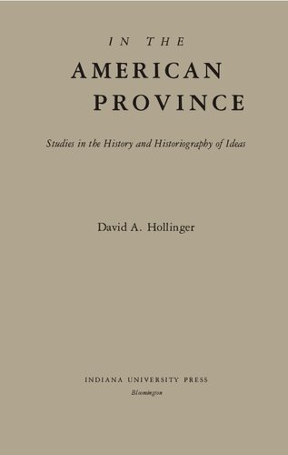 ﻿در استان آمریکا - مطالعات تاریخ و تاریخ نگاری ایده ها