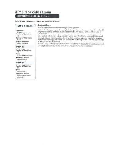 ﻿آزمون عملی AP Precalculus هیئت کالج 2024
