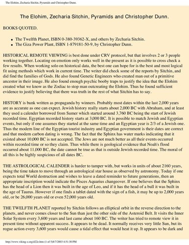 ﻿الوهیم، زکریا سیچین، اهرام و کریستوفر دان.