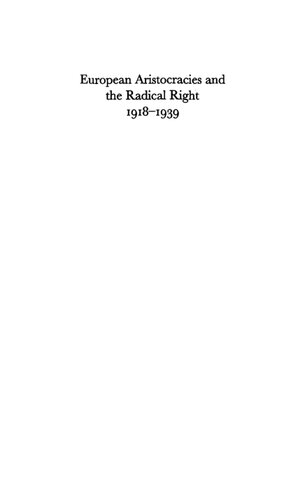 ﻿اشراف اروپا و راست رادیکال، 1918-1939
