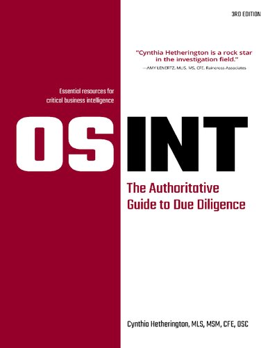 ﻿OSINT: The Authoritative Guide to Due Diligence 3rd Edition