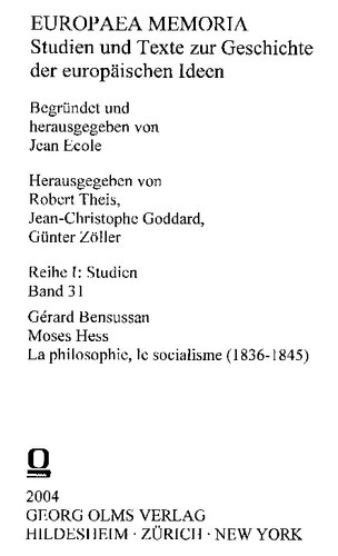 ﻿موسی هس سوسیالیسم: (1836-1836) ...