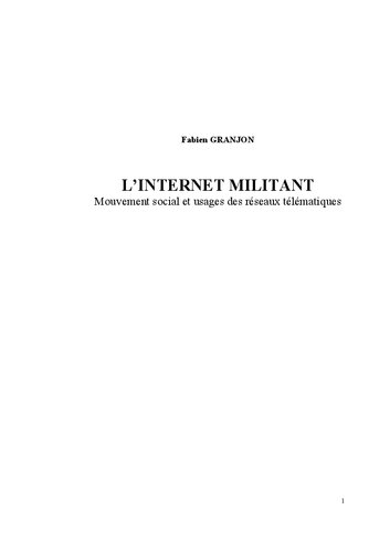 ﻿اینترنت مبارز: جنبش اجتماعی و استفاده از شبکه های تلماتیک