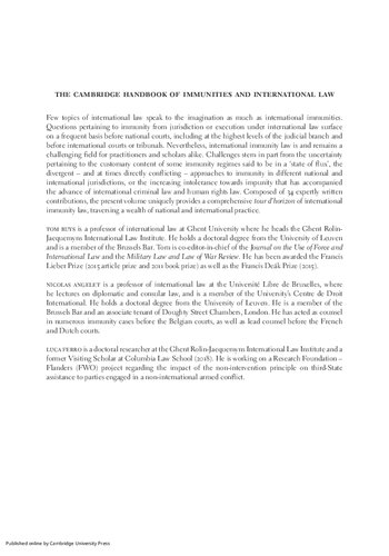 ﻿کتاب کمبریج مصونیت ها و حقوق بین الملل
