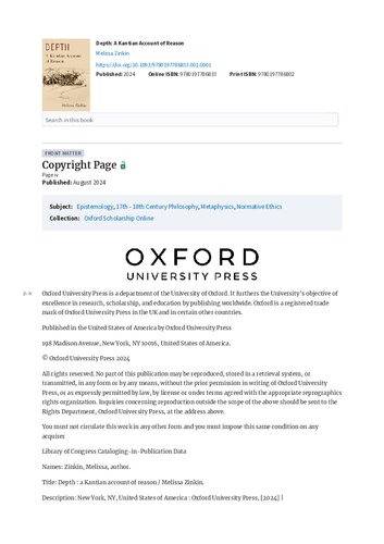 ﻿عمق: روایت کانتی از عقل