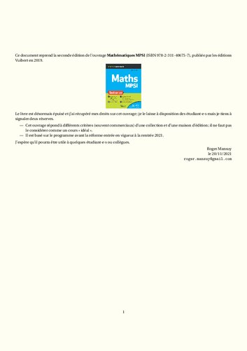 ﻿ریاضیات MPSI