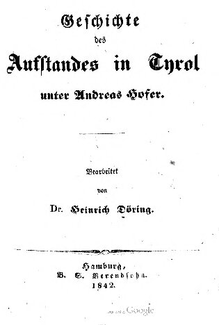 ﻿تاریخچه قیام در تیرول [ترول] تحت رهبری آندریاس هوفر