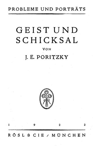 Geist und Schicksal