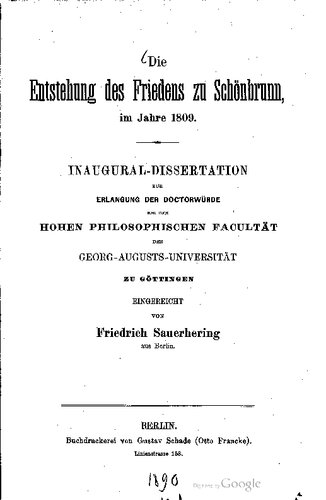 ﻿ظهور صلح در شانبرون ، در سال 1809