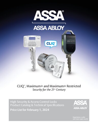 ﻿ASSA Abloy CLIQ، لیست قیمت حداکثر و حداکثر محدود